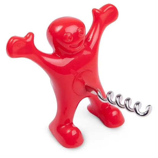 Creative Little Red Man Funny Wine Beer Bottle Opener Set Reusable Novelty Wine Stopper Household Tools Bar Accessories